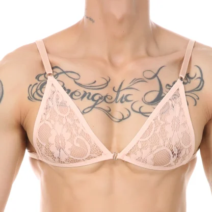 See-through Lace Triangle Bra - Image 6