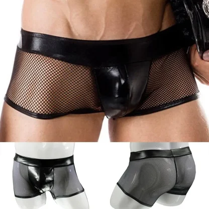 Black Fishnet Sexy Boxer Brief - Image 2