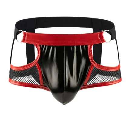 Ring Decor Cutout Sheer Jockstrap