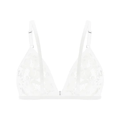 See-through Lace Triangle Bra - Image 9