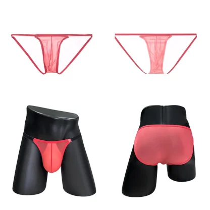 Transparent Strap Mesh Brief - Image 7