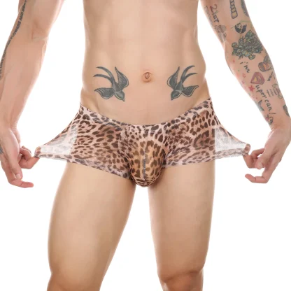 See-through Leopard Print Boxer Brief