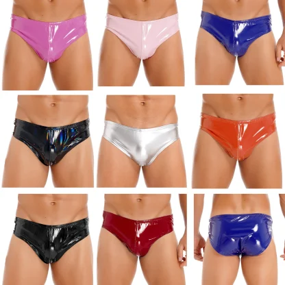 Faux Leather Glossy Brief - Image 6