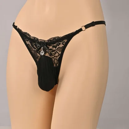 Floral Sheer Lace Seductive Thong - Image 2