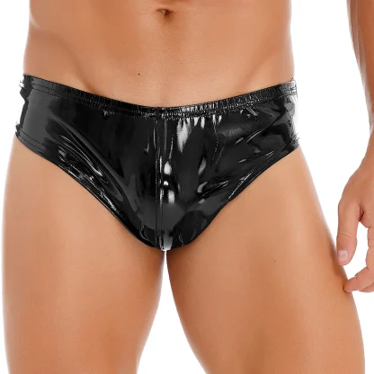 Faux Leather Glossy Brief