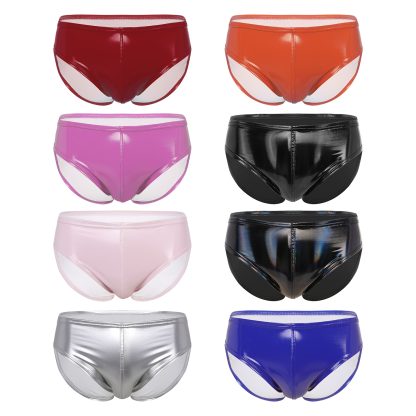 Faux Leather Glossy Brief - Image 8