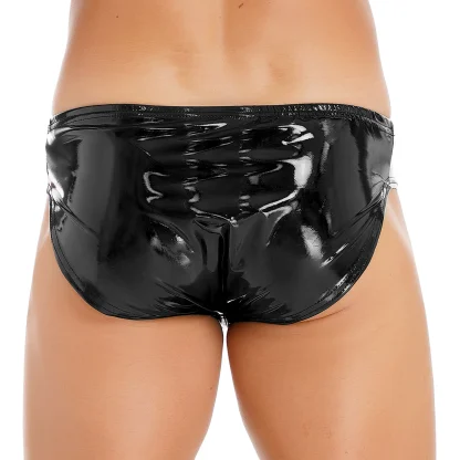 Faux Leather Glossy Brief - Image 3