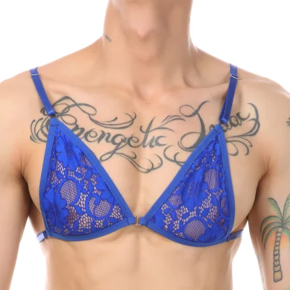 See-through Lace Triangle Bra - Image 13